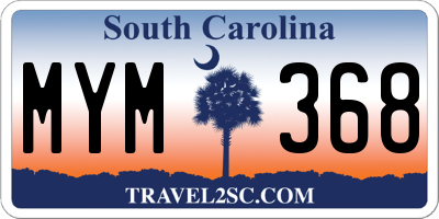 SC license plate MYM368