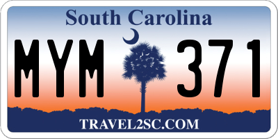 SC license plate MYM371