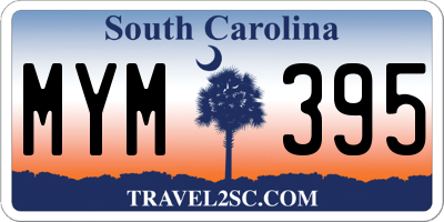 SC license plate MYM395