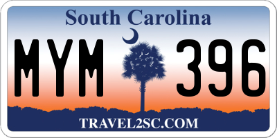 SC license plate MYM396