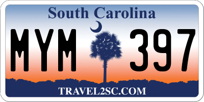 SC license plate MYM397