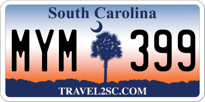 SC license plate MYM399