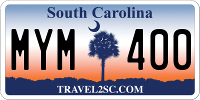SC license plate MYM400