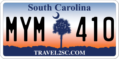 SC license plate MYM410