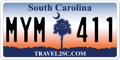SC license plate MYM411