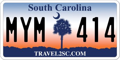 SC license plate MYM414