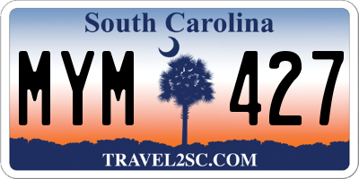 SC license plate MYM427
