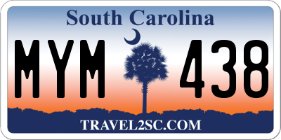 SC license plate MYM438