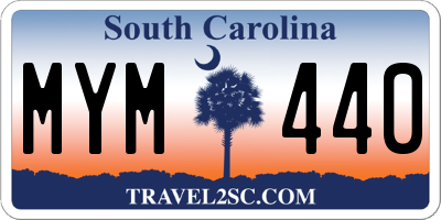 SC license plate MYM440