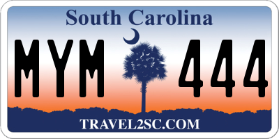 SC license plate MYM444