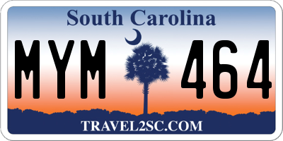 SC license plate MYM464