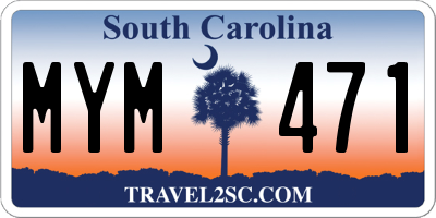 SC license plate MYM471
