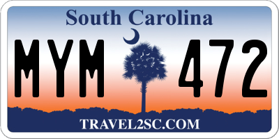 SC license plate MYM472