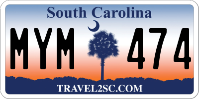 SC license plate MYM474