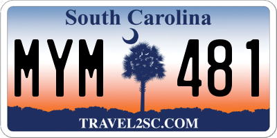SC license plate MYM481
