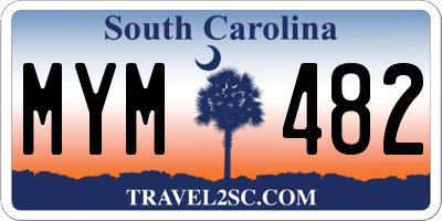 SC license plate MYM482