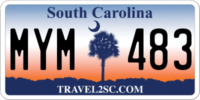 SC license plate MYM483