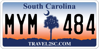 SC license plate MYM484
