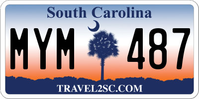 SC license plate MYM487