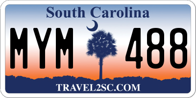 SC license plate MYM488