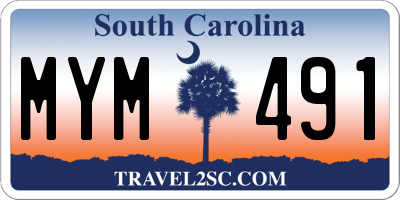 SC license plate MYM491