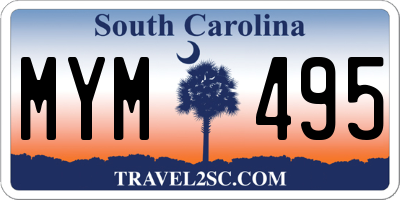 SC license plate MYM495