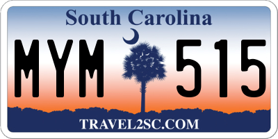SC license plate MYM515