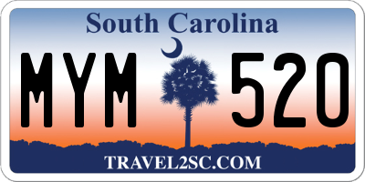 SC license plate MYM520