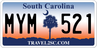 SC license plate MYM521