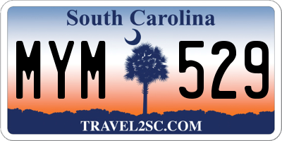 SC license plate MYM529