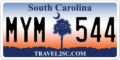 SC license plate MYM544