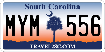 SC license plate MYM556