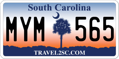 SC license plate MYM565