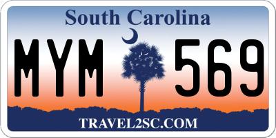 SC license plate MYM569