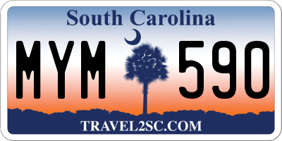 SC license plate MYM590