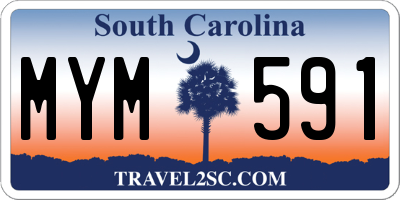 SC license plate MYM591