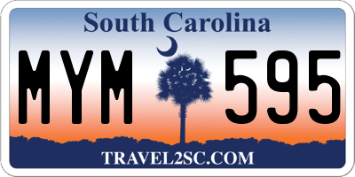 SC license plate MYM595