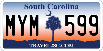 SC license plate MYM599