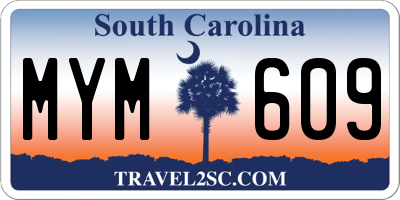 SC license plate MYM609