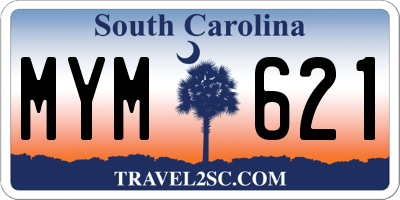 SC license plate MYM621