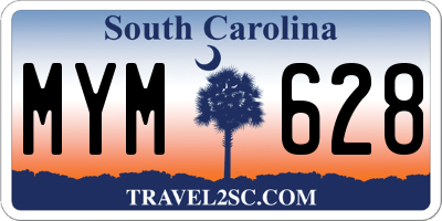 SC license plate MYM628