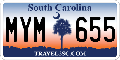 SC license plate MYM655