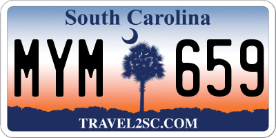 SC license plate MYM659