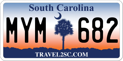 SC license plate MYM682