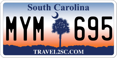 SC license plate MYM695
