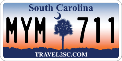 SC license plate MYM711