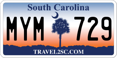 SC license plate MYM729