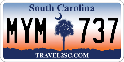 SC license plate MYM737