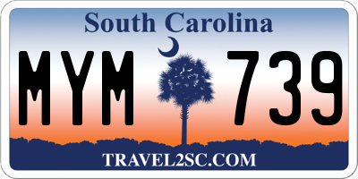 SC license plate MYM739