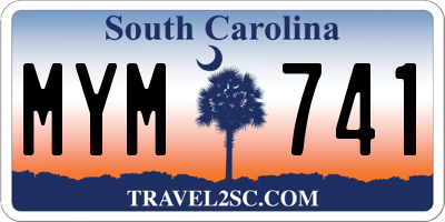 SC license plate MYM741